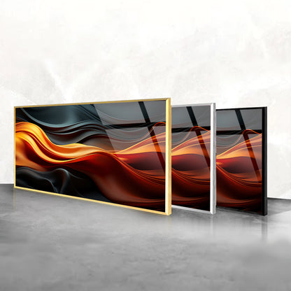 Futuristic Fusion: Abstract Tempered Wall Art