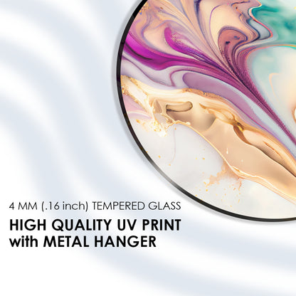 Light Marble Elegance Tempered Glass Art