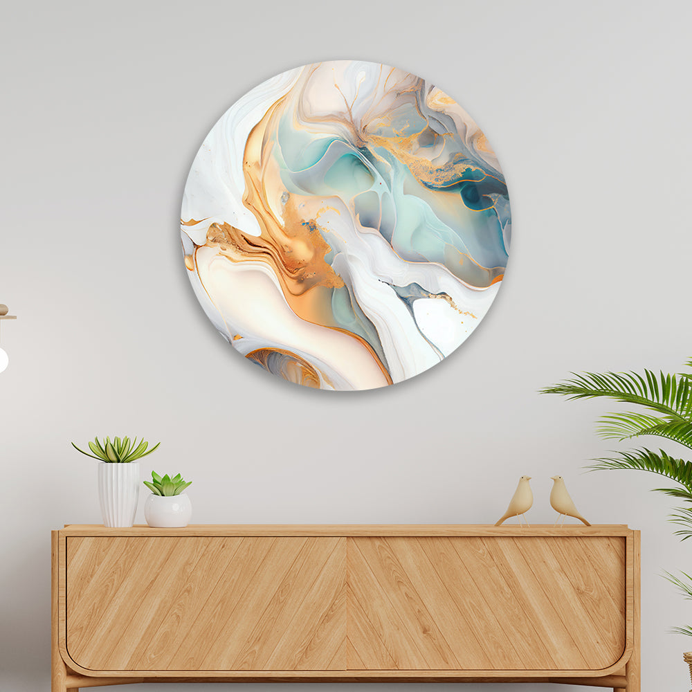 Liquid Chroma Abstract Tempered Glass Decor