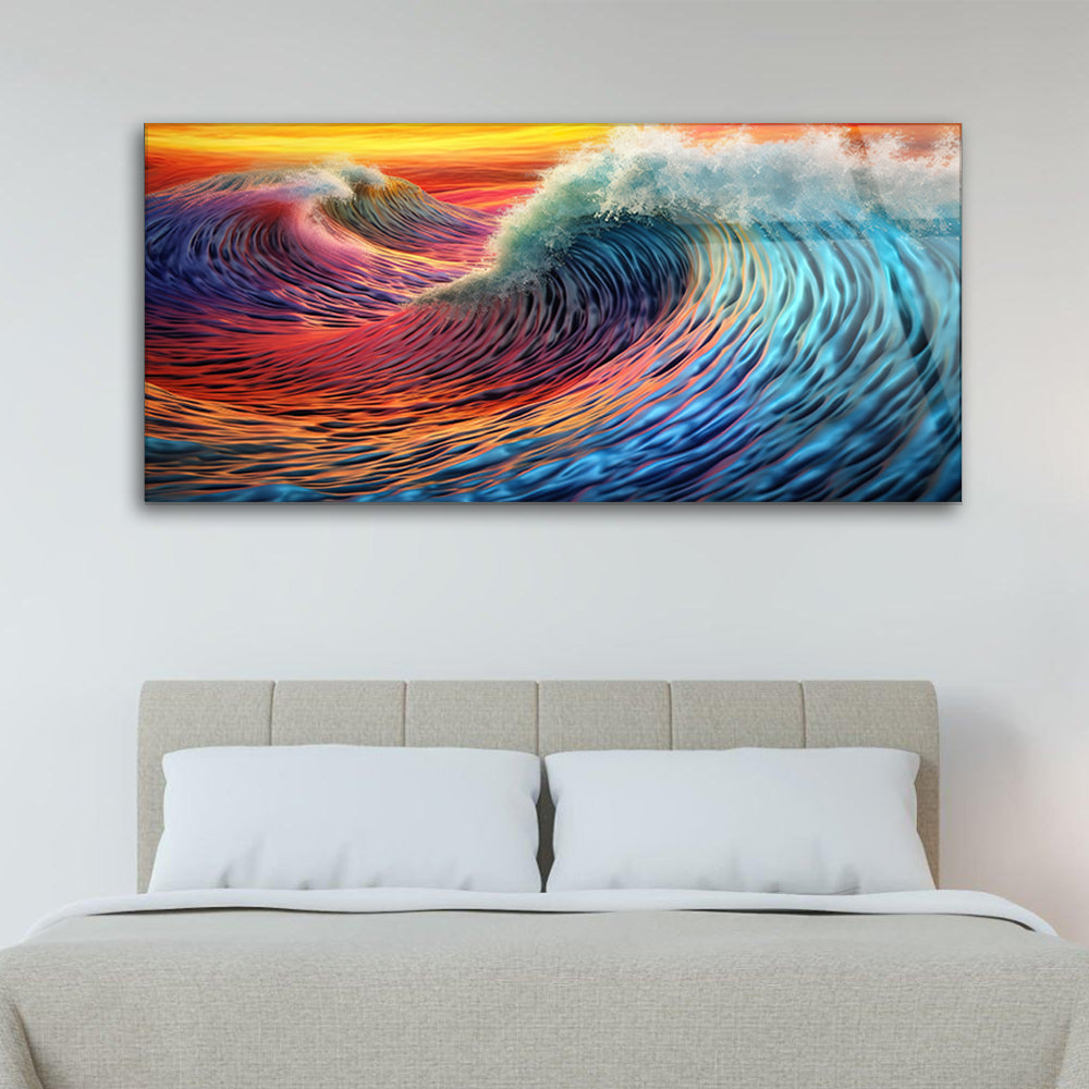 Sunset Wave Painting: Capturing the Serenity of the Ocean