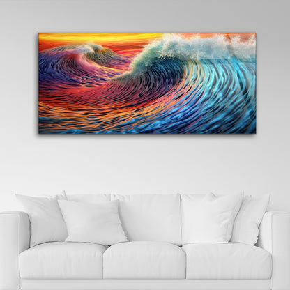 Sunset Wave Painting: Capturing the Serenity of the Ocean