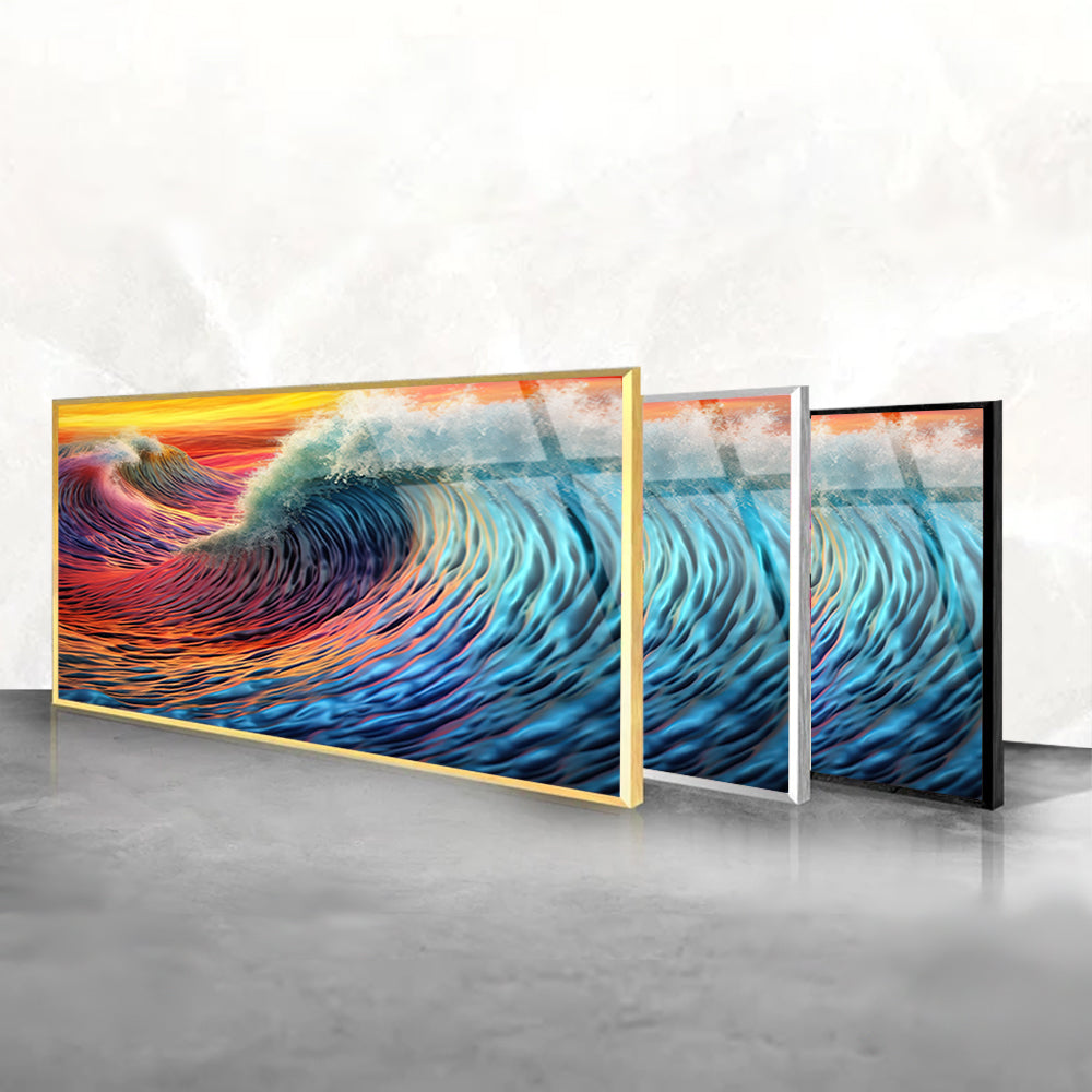 Sunset Wave Painting: Capturing the Serenity of the Ocean