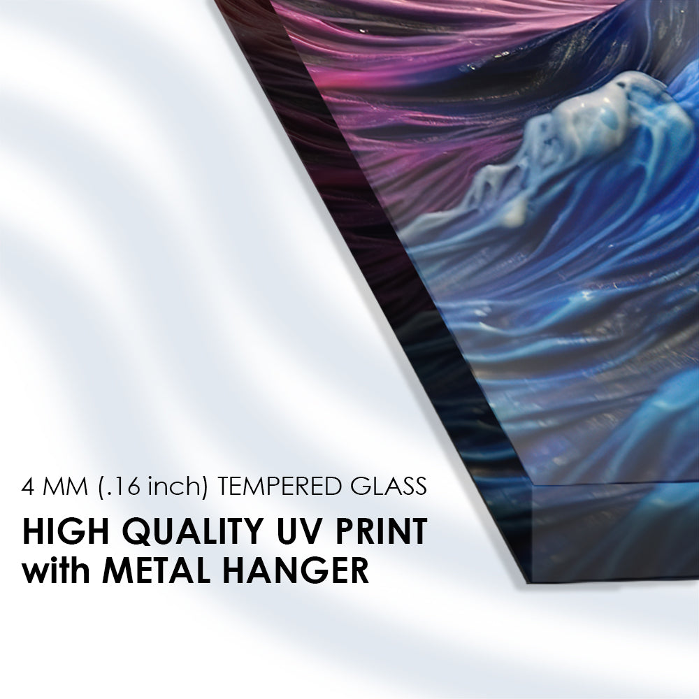 Vivid Ocean Wave Canvas: A Colorful Sea-inspired Masterpiece