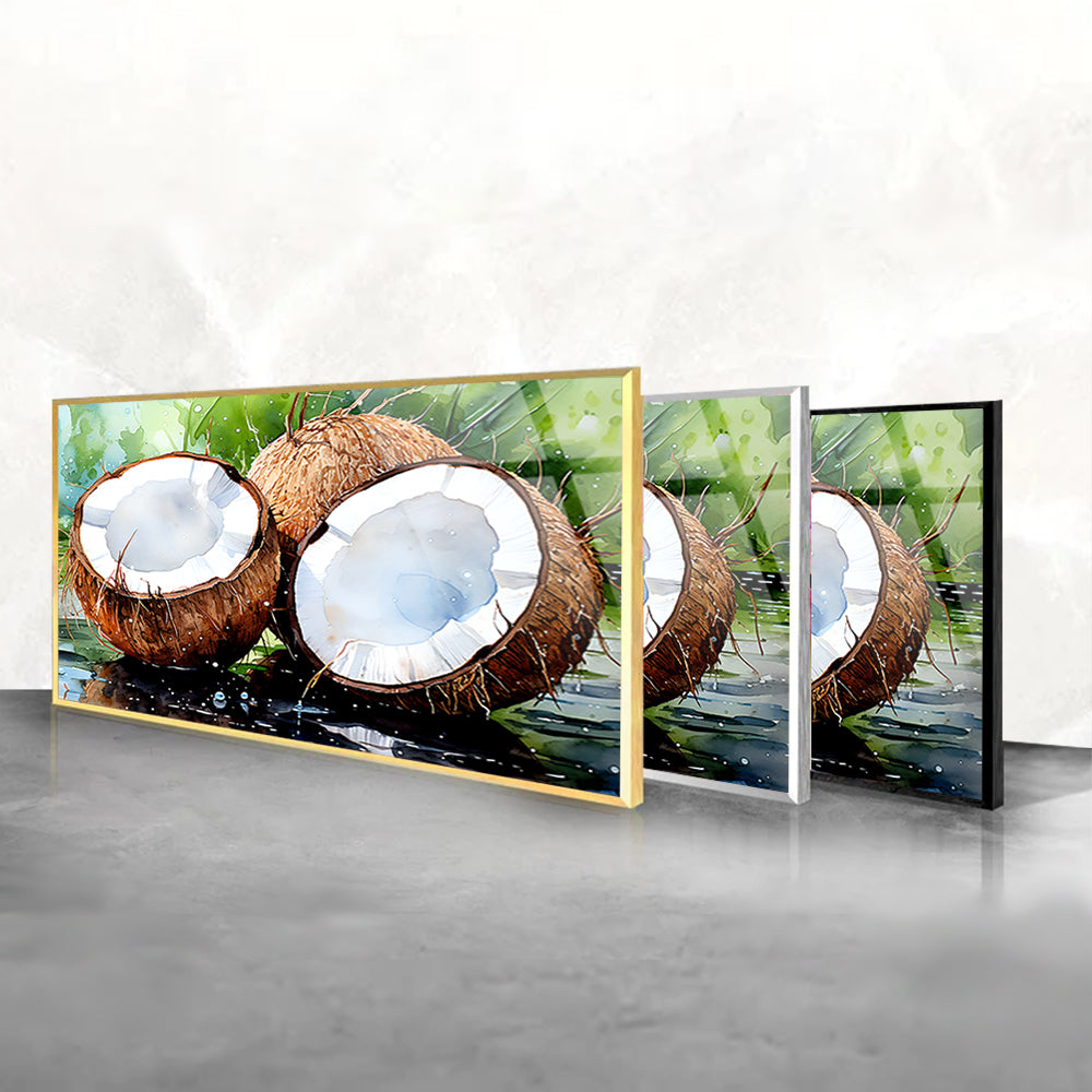 Coconut Watercolor Painting: Tropical Freshness in Art