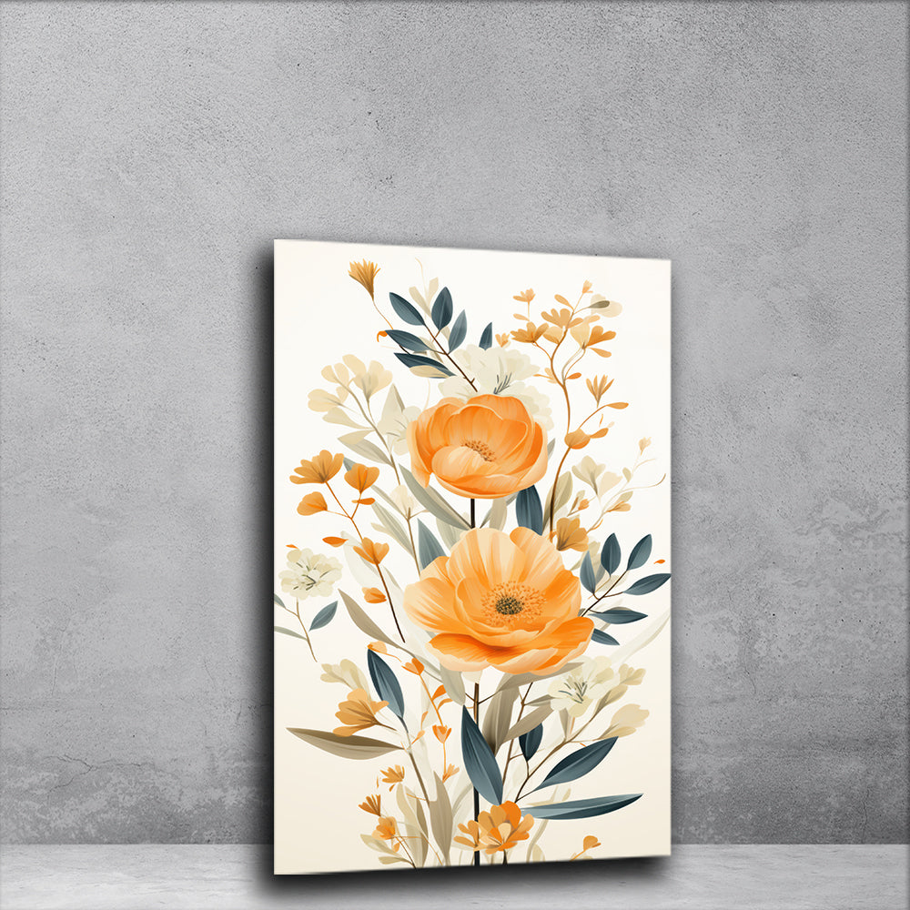 Bouquet Bliss: Painting of a Bouquet of Flowers on Tempered Glass