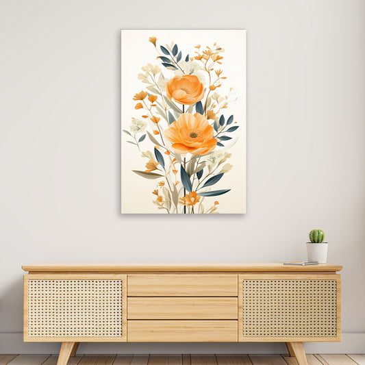 Bouquet Bliss: Painting of a Bouquet of Flowers on Tempered Glass