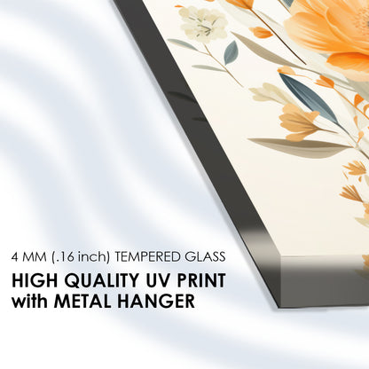 Bouquet Bliss: Painting of a Bouquet of Flowers on Tempered Glass