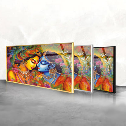 Eternal Beauty of Radha and Krishna: A Divine Art Creation