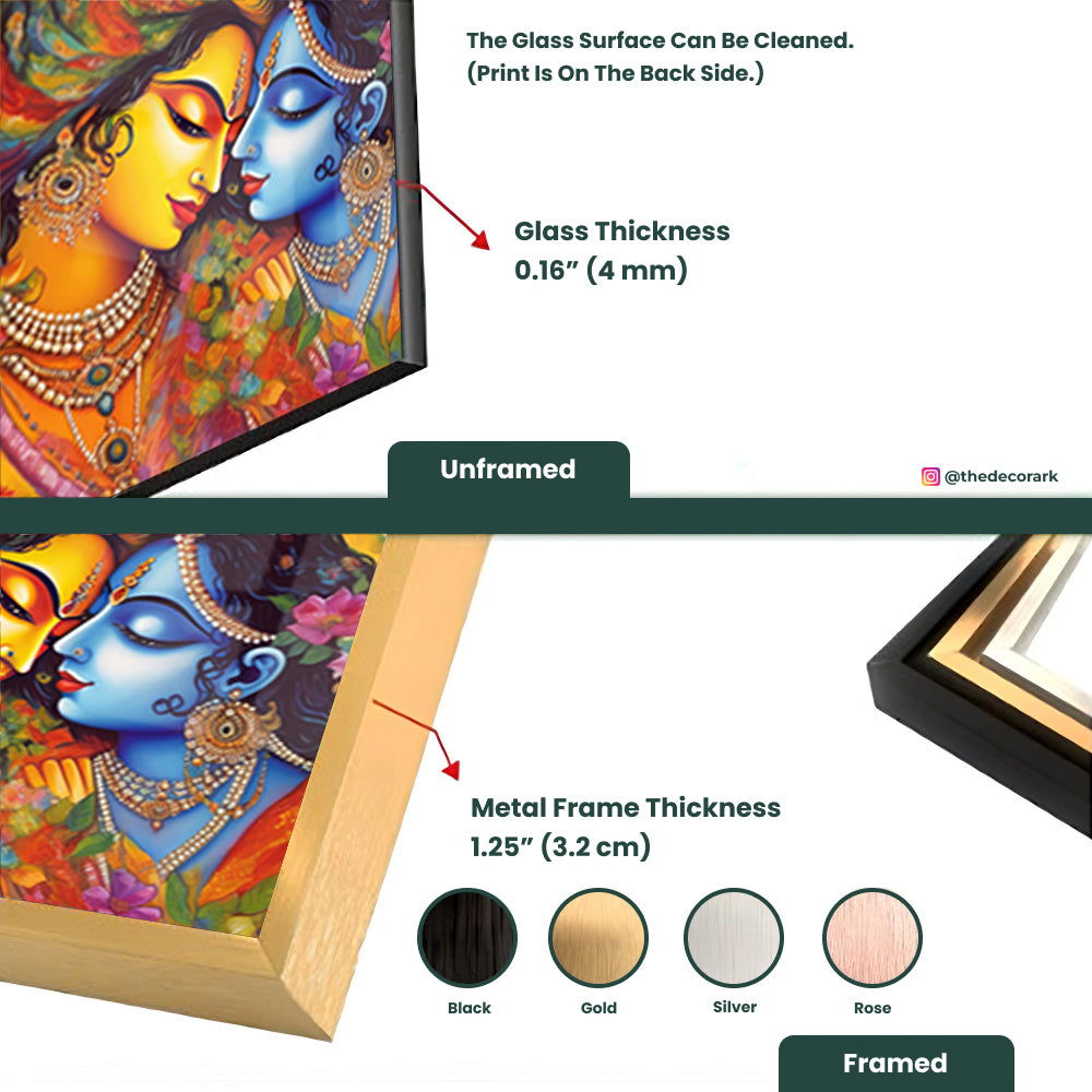 Eternal Beauty of Radha and Krishna: A Divine Art Creation
