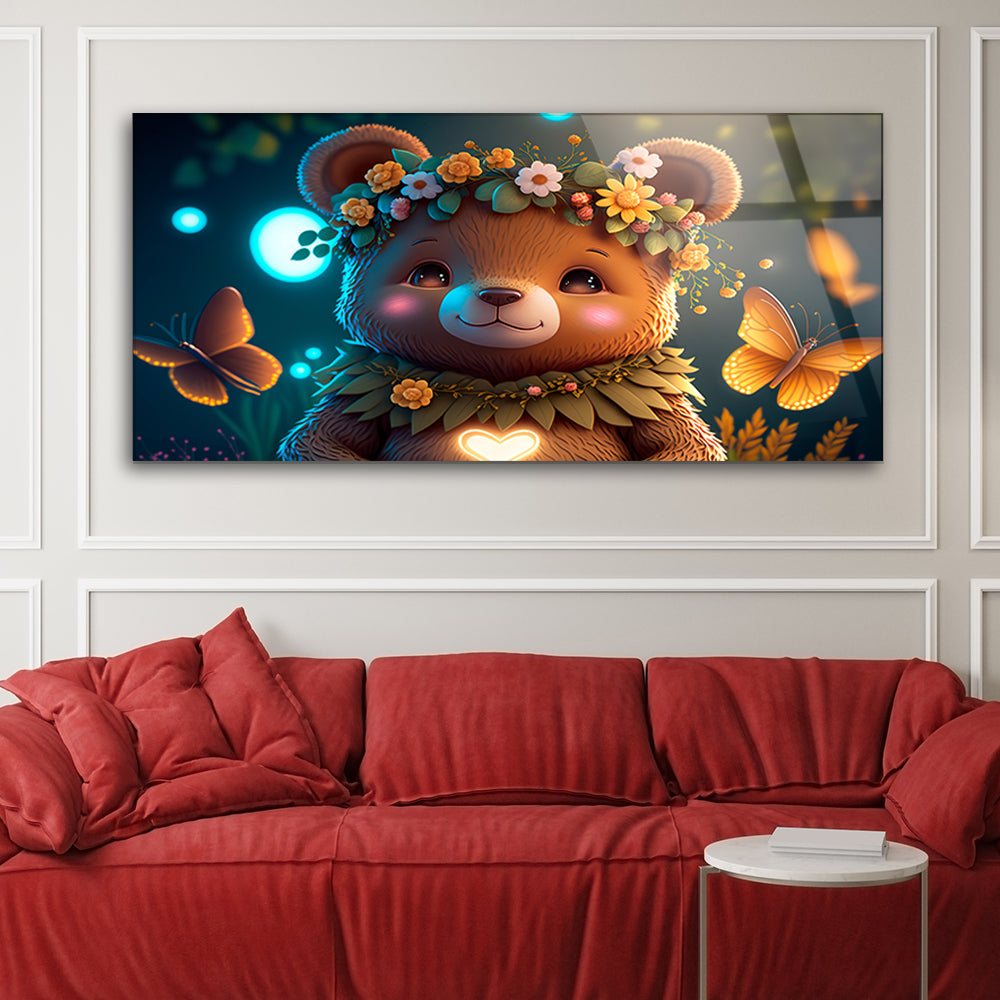 Butterfly Teddy Bear: Sweet and Playful Wall Decor