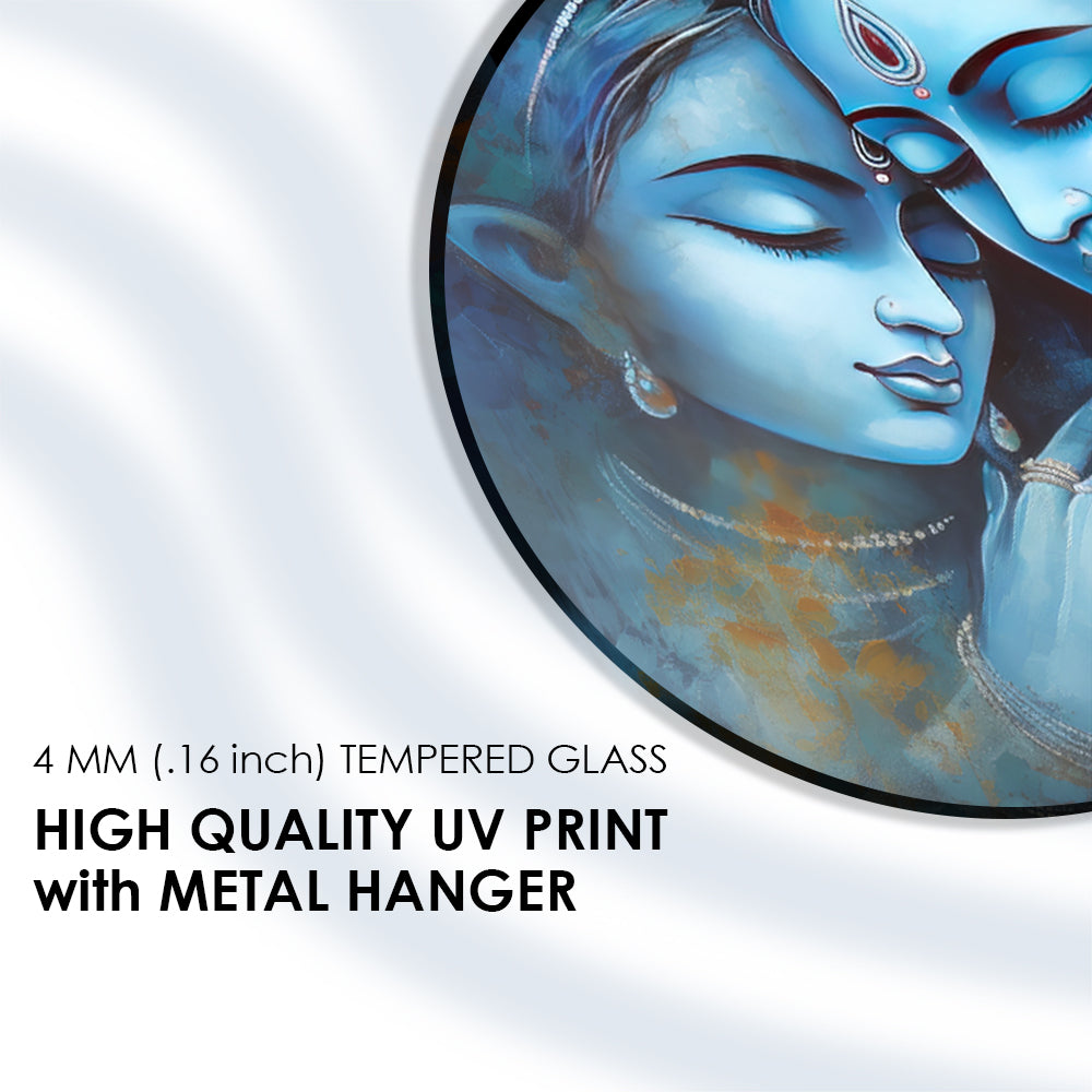 Radha Krishna Love Realm Tempered Glass Piece