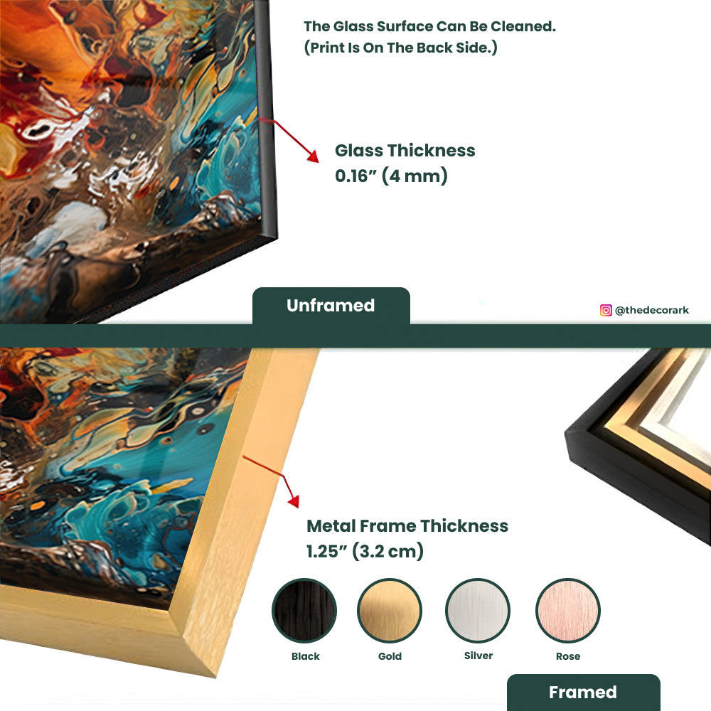 Multicolored Abstract Oil Painting: Captivating Artwork