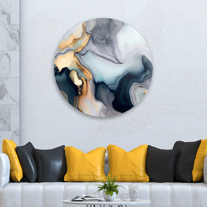 Luxe Marble Symphony Tempered Glass Art