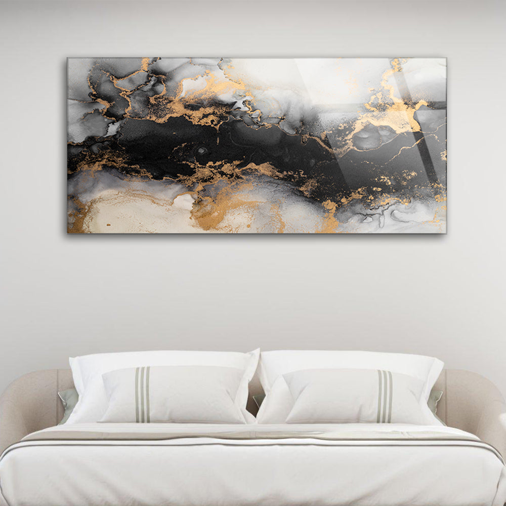 Marble Ink Abstract: Exquisite Wall Painting