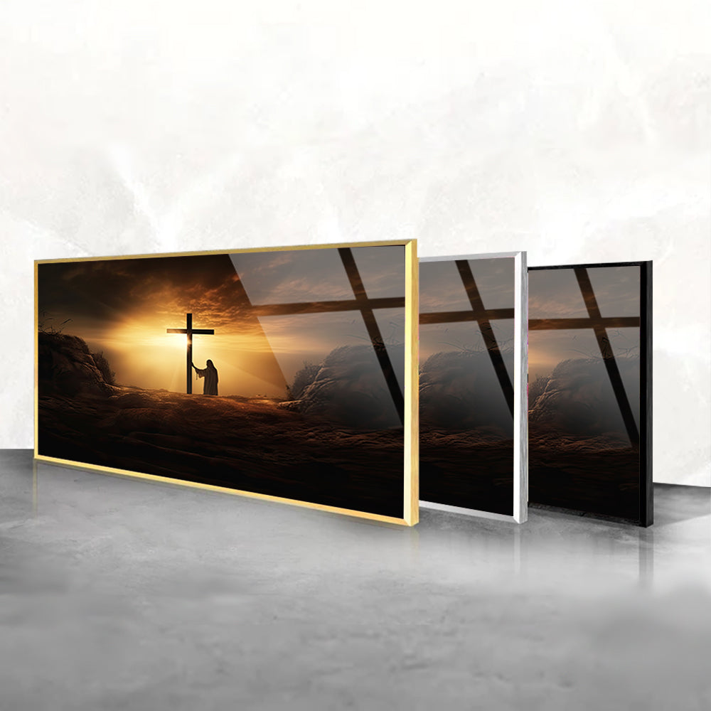 Sunrise Over Empty Tomb: Crucifixion Resurrection Art