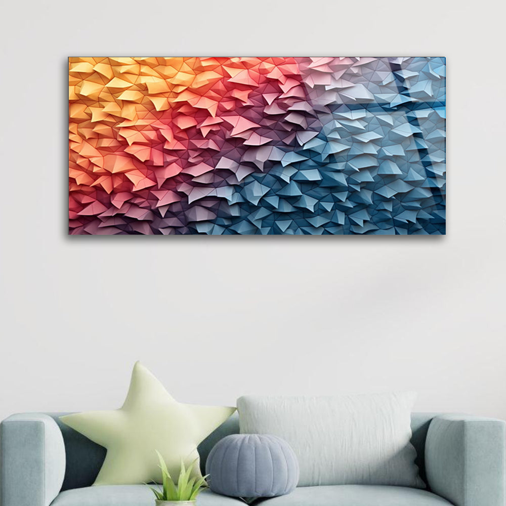 Rainbow Wall: Colorful Glass Wall Art