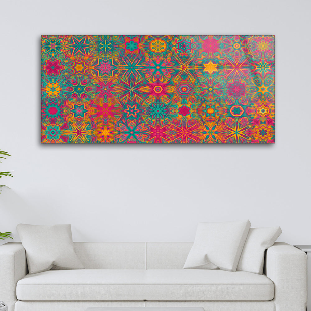 Kaleidoscope Motif Pattern: Vibrant Abstract Art