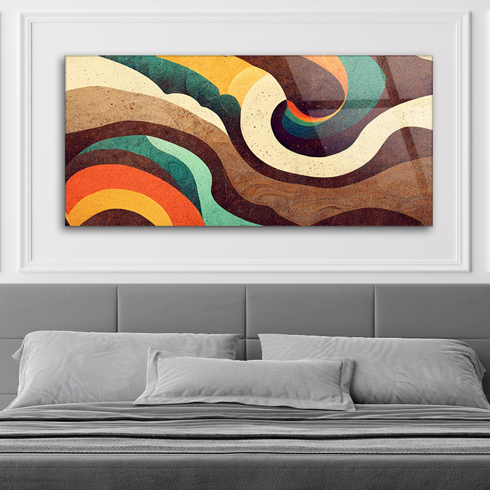 Groovy Psychedelic Abstract Waves: Captivating Art