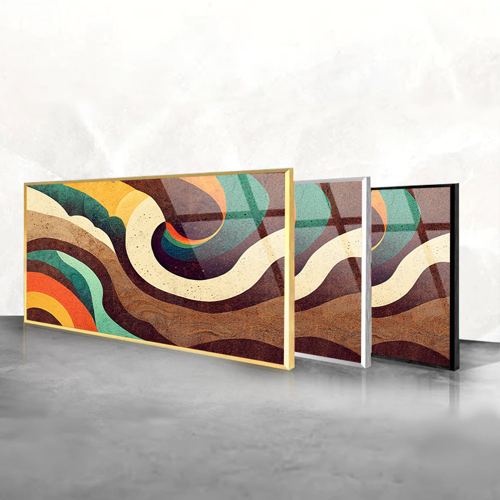 Groovy Psychedelic Abstract Waves: Captivating Art