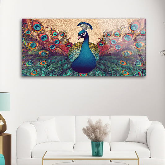 Traditional Peacock Art: Exquisite Indian Bird