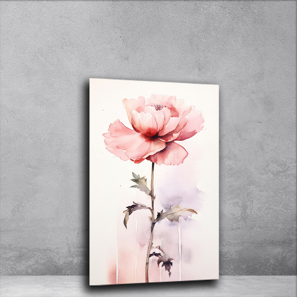 Watercolor Botanical Beauty: Flower Painting on Glass