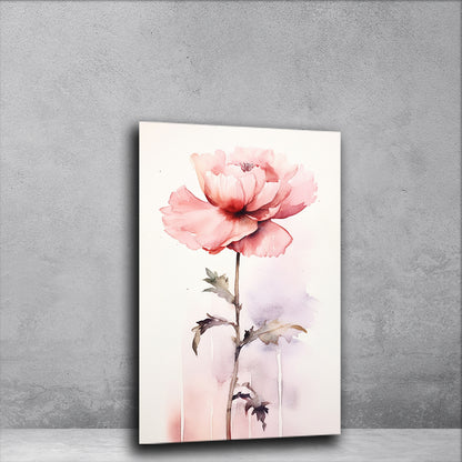 Watercolor Botanical Beauty: Flower Painting on Glass