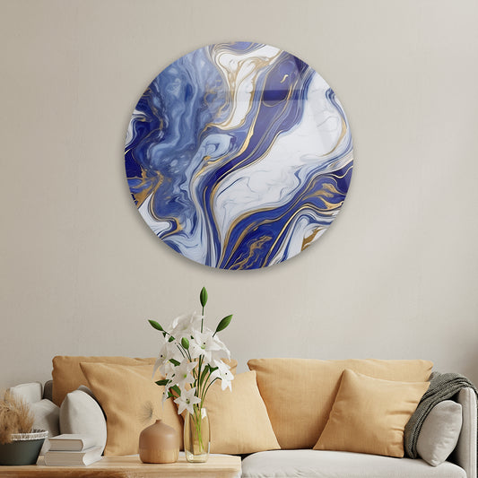 Marble Colorplay Tempered Glass Art