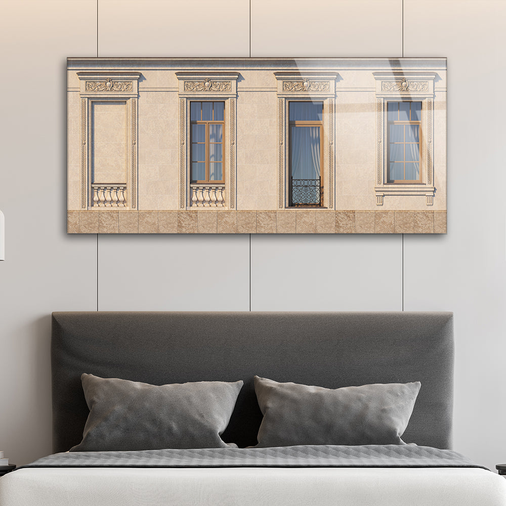 Classic Window Frame: Tempered Glass Wall Art