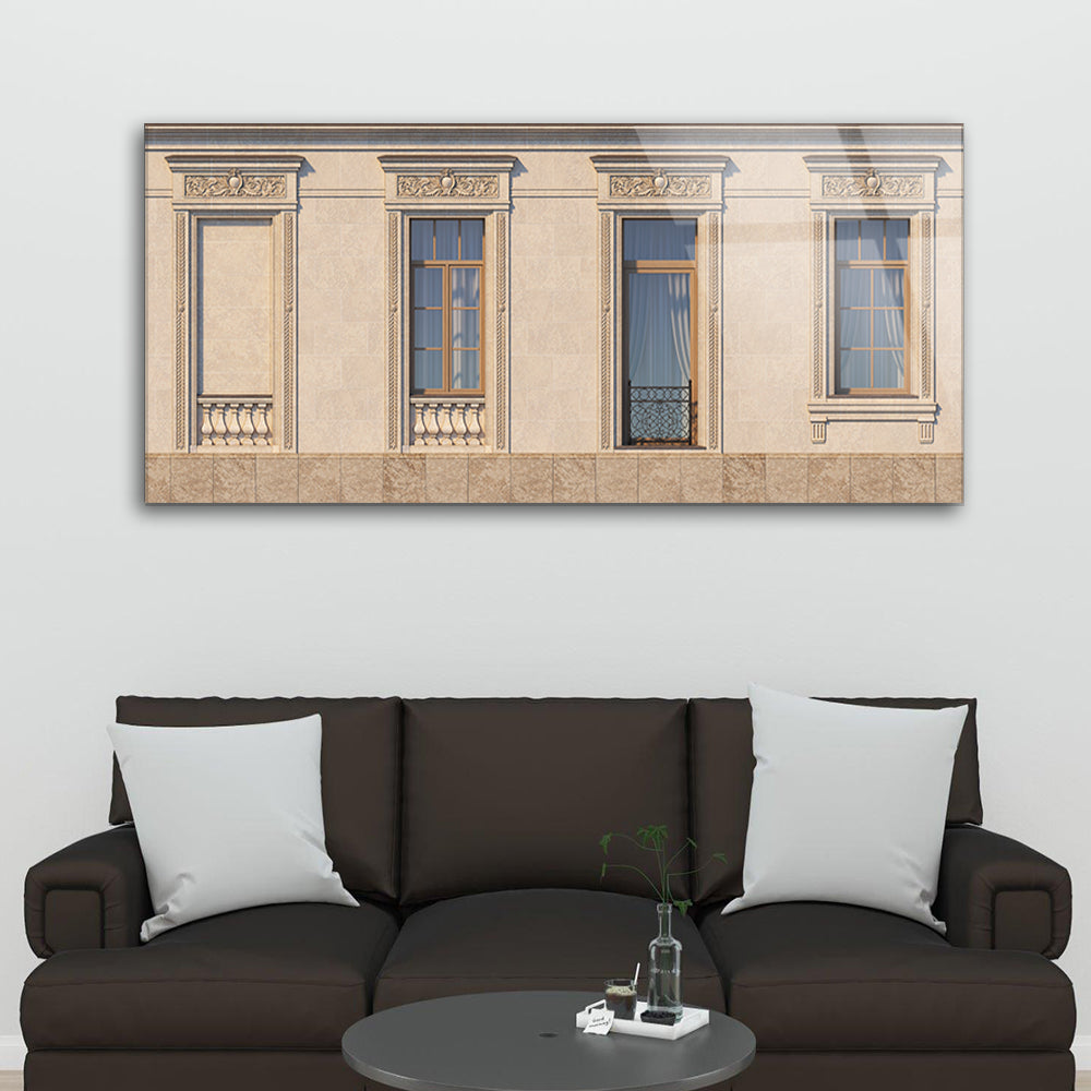 Classic Window Frame: Tempered Glass Wall Art