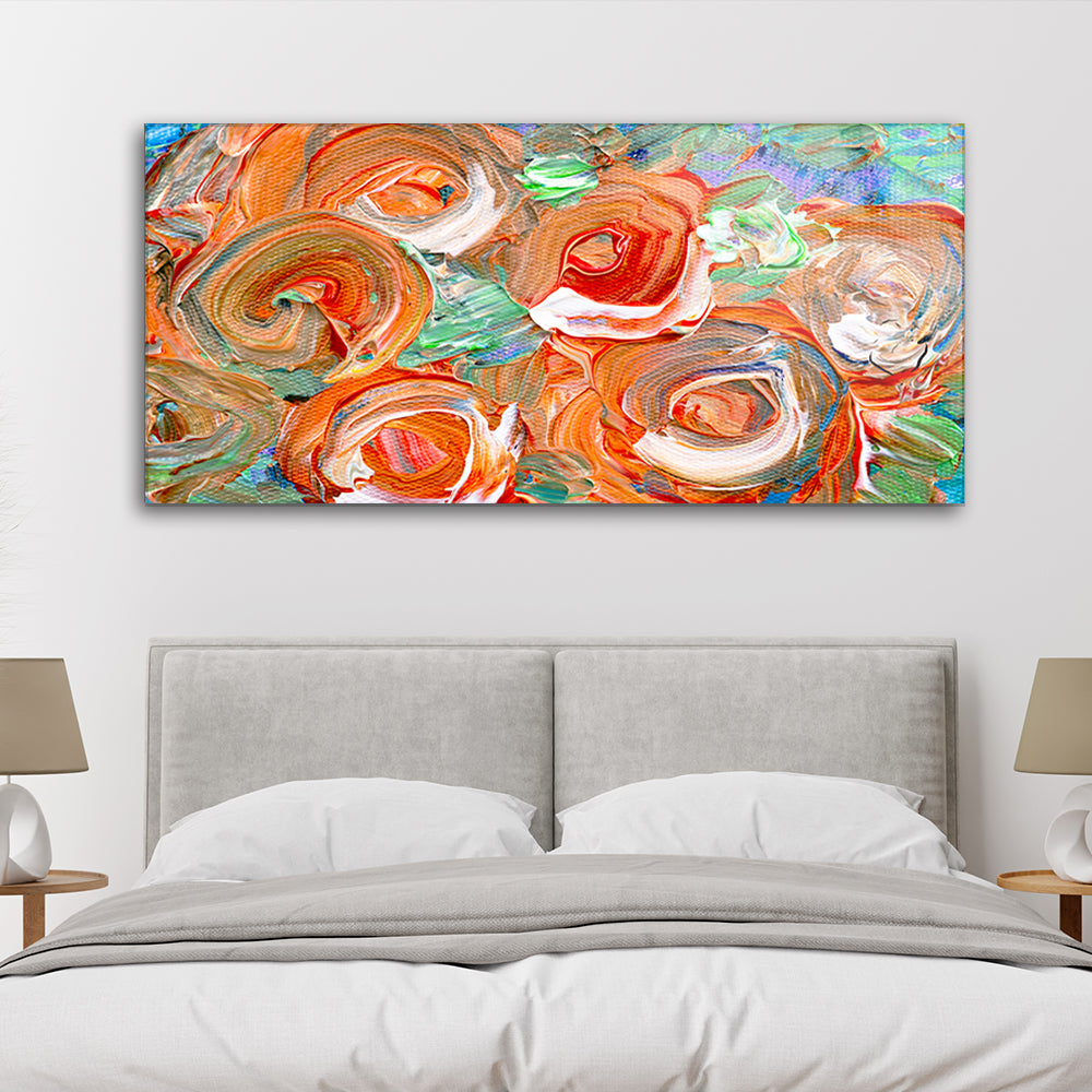 Abstract Color Burst: Tempered Glass Painting Art