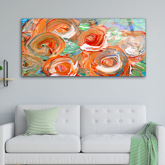Abstract Color Burst: Tempered Glass Painting Art