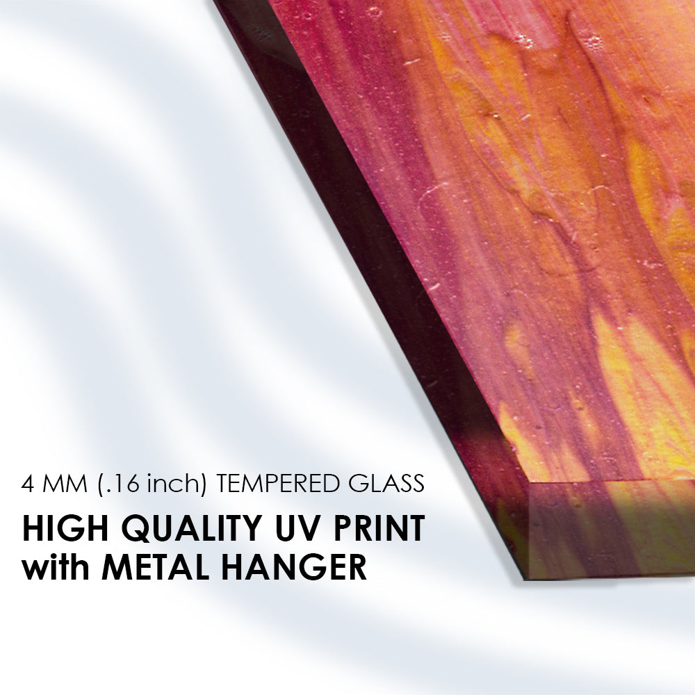 Abstract Oil Symphony: Tempered Glass Oil Painting Art