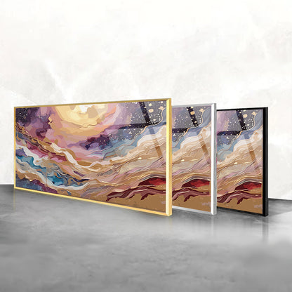 Multicolor Harmony: Tempered Glass Abstract Artistry