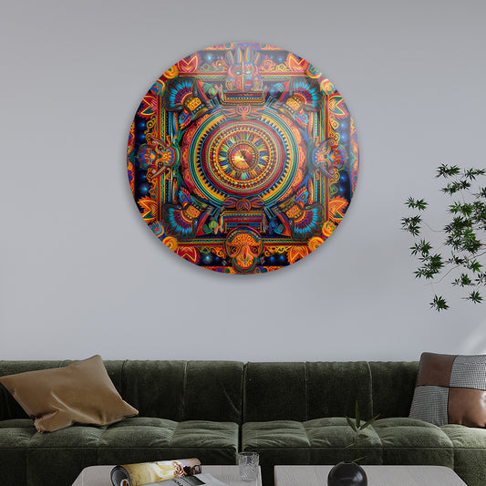 Mandala Color Twist Tempered Glass Decor