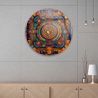 Mandala Color Twist Tempered Glass Decor