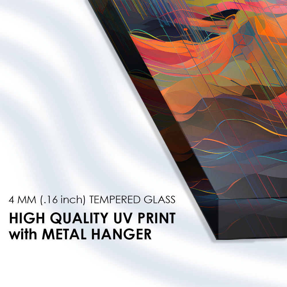 Chromatic Creation: Tempered Glass Artistic Painting in Color