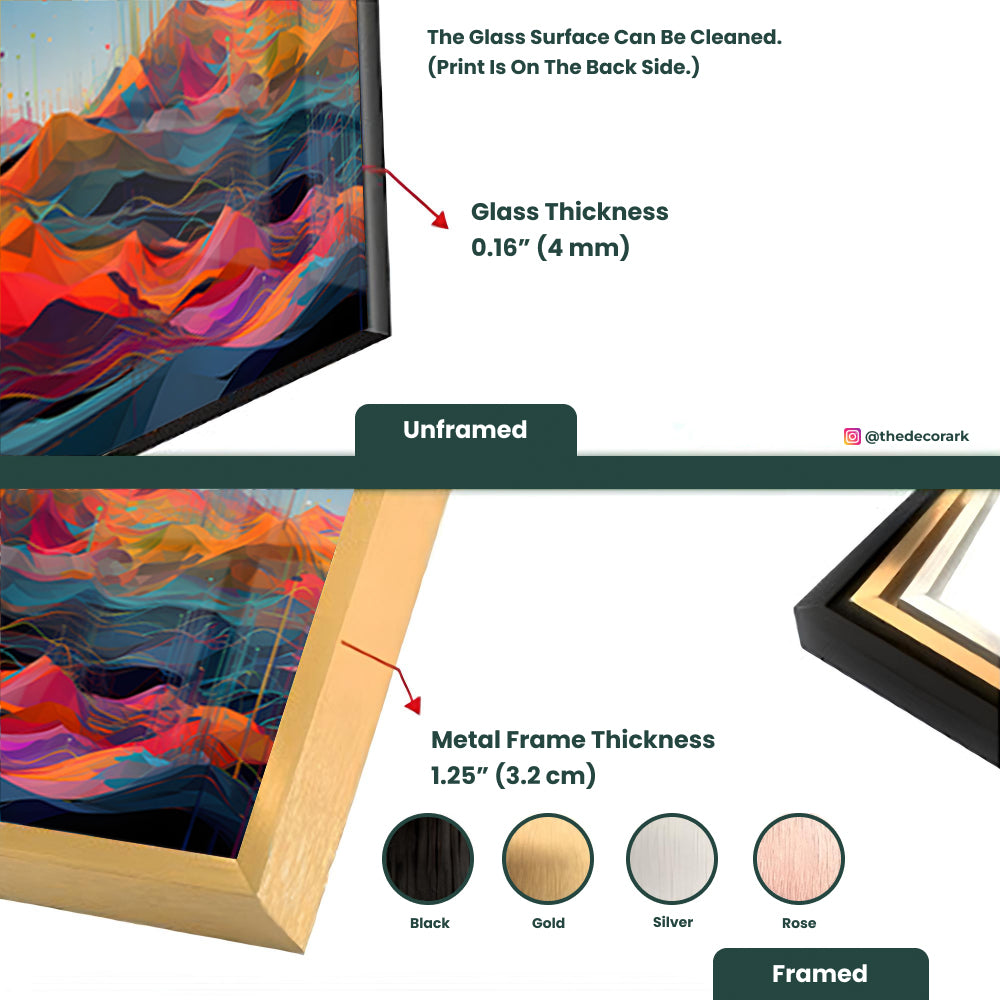 Chromatic Creation: Tempered Glass Artistic Painting in Color