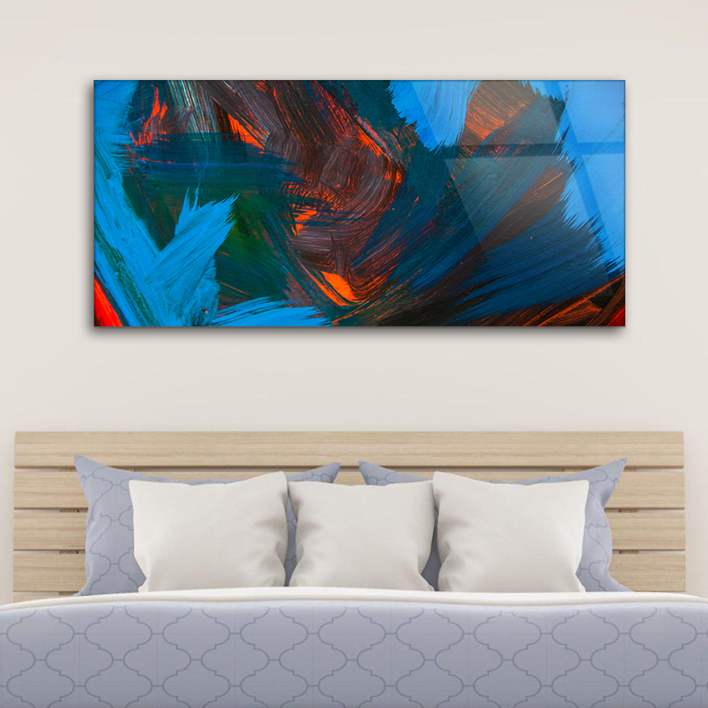 Artistic Expression: Tempered Glass Colorful Abstract Art