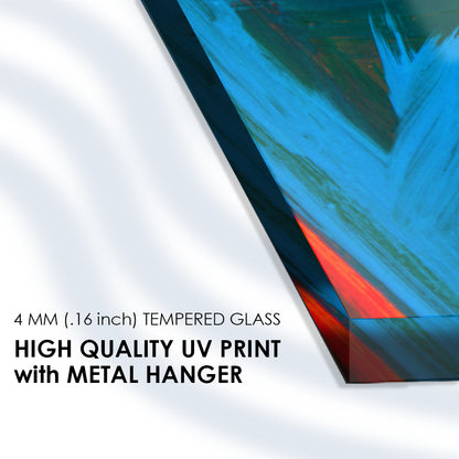 Artistic Expression: Tempered Glass Colorful Abstract Art