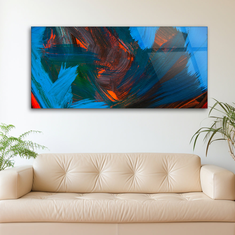 Artistic Expression: Tempered Glass Colorful Abstract Art