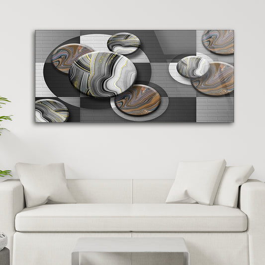 Circular Marbles: Tempered Glass Wall Art