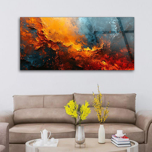 Oil Painting Essence: Tempered Glass Wall Art