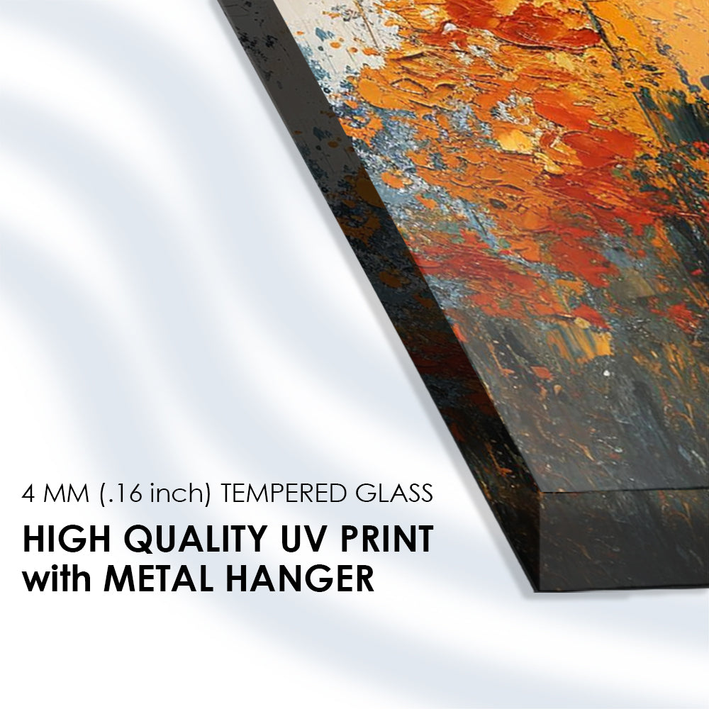 Vibrant Fusion: Tempered Glass Artwork