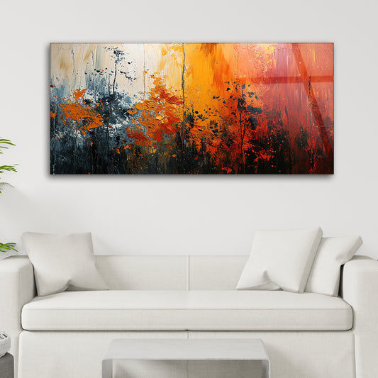 Vibrant Fusion: Tempered Glass Artwork