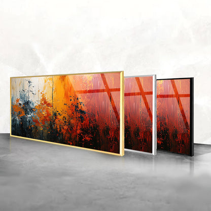 Vibrant Fusion: Tempered Glass Artwork