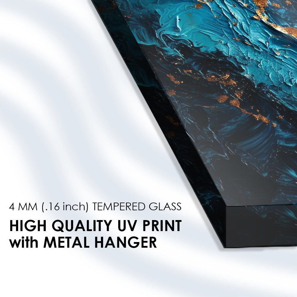 Glimmering Fusion: Tempered Glass Artwork