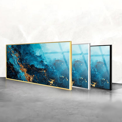 Glimmering Fusion: Tempered Glass Artwork