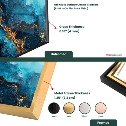 Glimmering Fusion: Tempered Glass Artwork