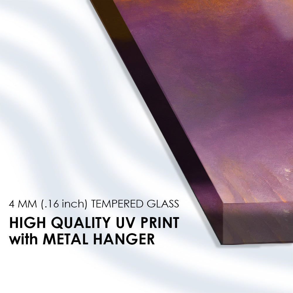 Vibrant Cracks: Tempered Glass Artwork