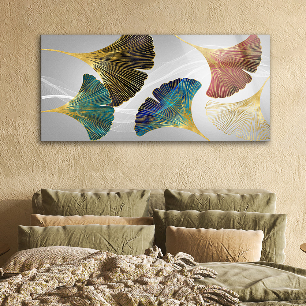 Colorful Botanical Bliss: Tempered Glass Wall Art